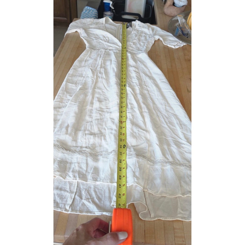 Reformation woodson Lace Trim VTG lingerie inspired Dress cottagecore RTL $298 - Picture 8 of 13